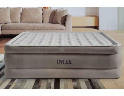 Intex 64428NP Nafukovací postel 152 x 203 x 46 cm - Dura-Beam Queen Ultra plush