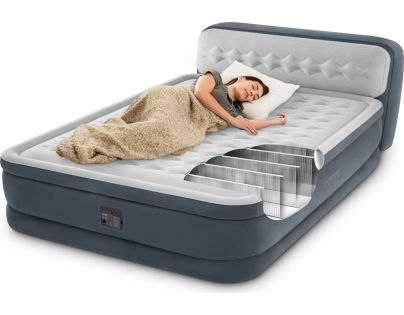 Intex 64448NPINT Nafukovací postel 236 x 152 x 86 cm - Ultra Plush Headboard