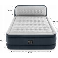 Intex 64448NPINT Nafukovací postel 236 x 152 x 86 cm - Ultra Plush Headboard 3