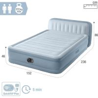 Intex 64450 Queen Plush Headboard nafukovací postel 152 x 236 x 86 cm 4