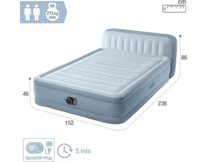 Intex 64450 Queen Plush Headboard nafukovací postel 152 x 236 x 86 cm