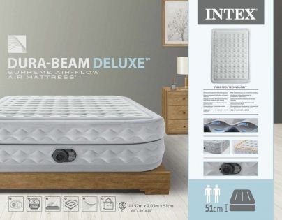 Intex Nafukovací postel Dura Beam Dekuxe 152 x 203 x 51 cm