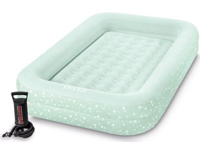Intex 66810 Dětská nafukovací postel Travel světle zelená s hvězdičkami - Poškozený obal