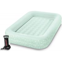Intex 66810 Dětská nafukovací postel Travel světle zelená s hvězdičkami