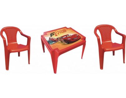 Ipae sada 2 židličky se stolečkem červený Disney Cars