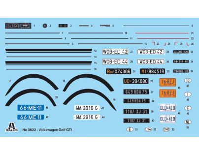 Italeri Model Kit auto VW Golf GTI Rabbit