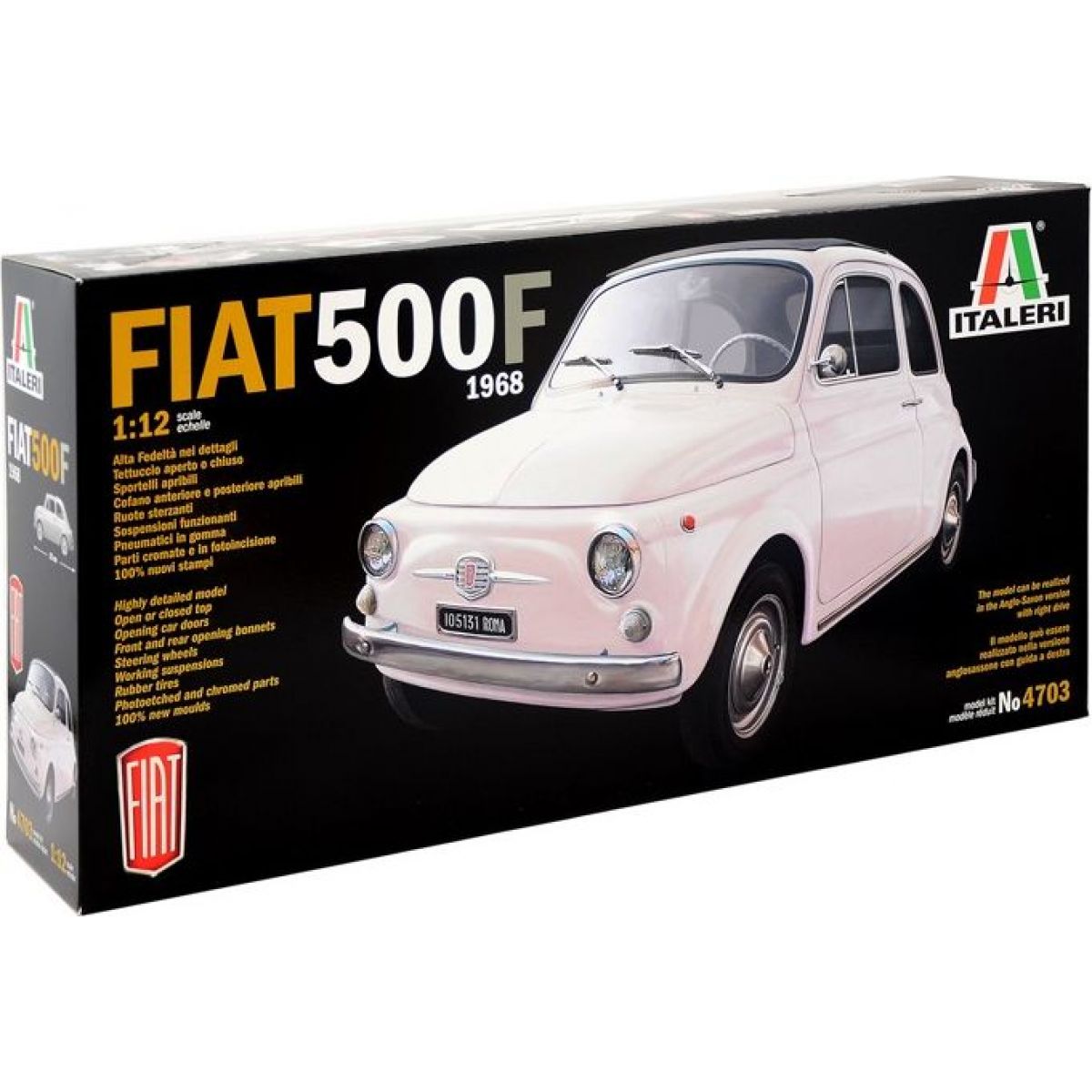 Italeri Model Kit auto 4703 Fiat 500 F 1968 1:12