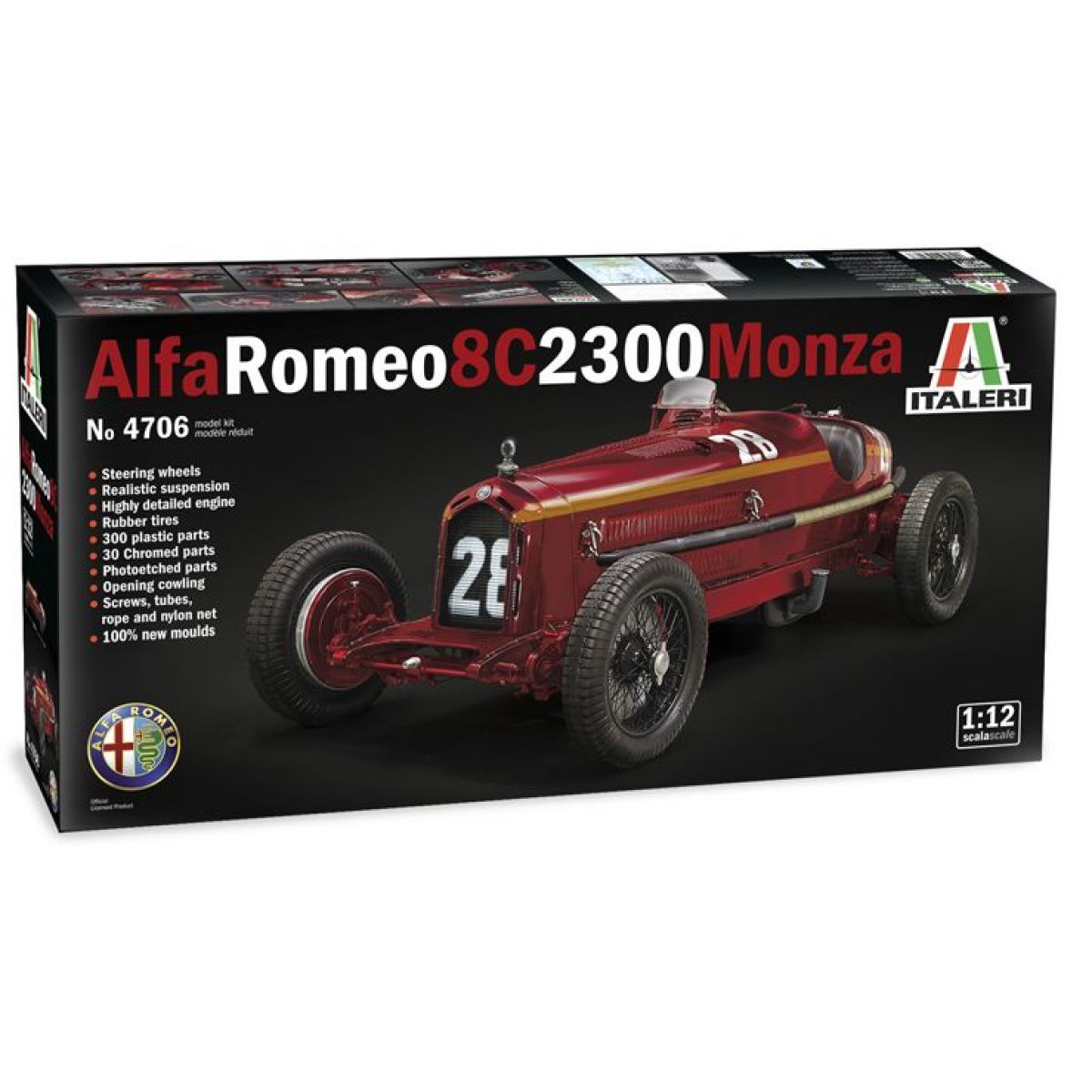 Italeri Model Kit auto 4706 Alfa Romeo 8C 2300 Monza 1:12