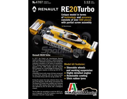 Italeri Model Kit auto Renault RE 20 Turbo 1 : 12