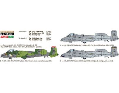 Italeri Model Kit letadlo A-10 A C Thunderbolt II Gulf War 1:72
