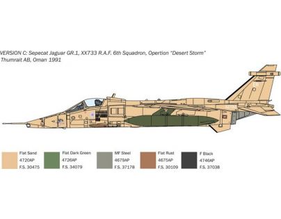 Italeri Model Kit letadlo Sepecat Jaguar GR.1 3 R.A.F.