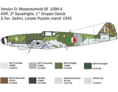 Italeri Model Kit letadlo 2805 Bf 109 K-4 1 : 48