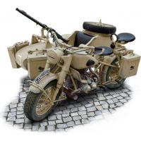 Italeri Model Kit military German Military Motorcycle with Sidecar 1:9 2
