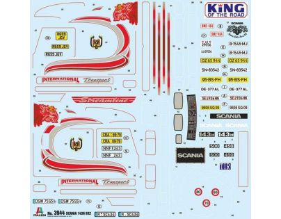 Italeri Model Kit truck Scania Streamline 143H 6x2 1:24