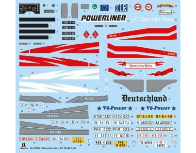 Italeri Model Kit truck Mercedes-Benz SK 1844LS V8 1 : 24