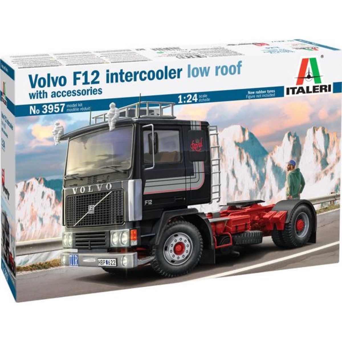 Italeri Model Kit truck 3957 Volvo F-12 Intercooler (Low Roof) with accessories (1:24)