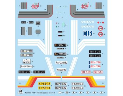Italeri Model Kit truck Volvo F-12 Intercooler Low Roof with accessories