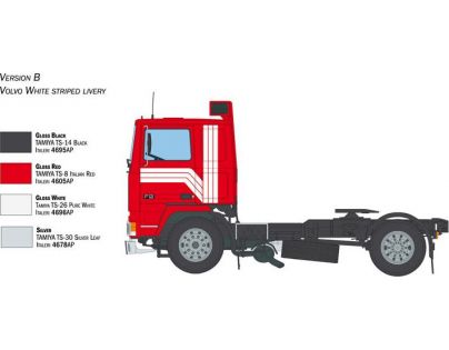 Italeri Model Kit truck Volvo F-12 Intercooler Low Roof with accessories