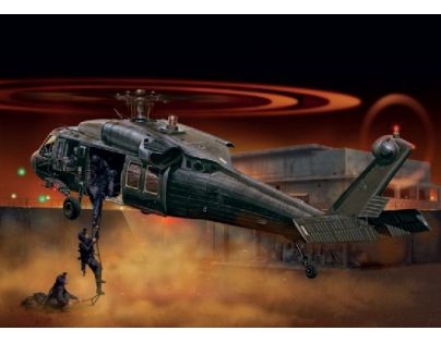 Italeri Model Kit vrtulník UH-60 MH-60 Black Hawk Night Raid