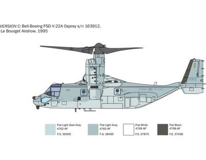 Italeri Model Kit vrtulník V-22A Osprey 1 : 72