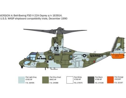 Italeri Model Kit vrtulník V-22A Osprey 1 : 72