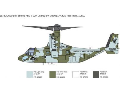 Italeri Model Kit vrtulník V-22A Osprey 1 : 72