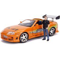 Jada Rychle a zběsile auto 1995 Toyota Supra 1:24 + figurka Brian OConner 3