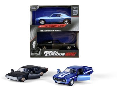 Jada Rychle a zběsile Twin Pack Chevrolet Camaro 1969 a Dodge Charge Wide Body 1968, 1:32 Wave