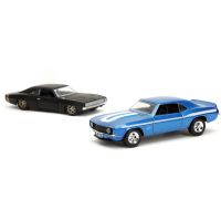 Jada Rychle a zběsile Twin Pack Chevrolet Camaro 1969 a Dodge Charge Wide Body 1968, 1:32 Wave 3