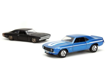 Jada Rychle a zběsile Twin Pack Chevrolet Camaro 1969 a Dodge Charge Wide Body 1968, 1:32 Wave