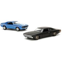 Jada Rychle a zběsile Twin Pack Chevrolet Camaro 1969 a Dodge Charge Wide Body 1968, 1:32 Wave 4