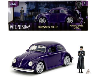 Jada Wednesday auto 1972 VW Beetle 1:24 a figurka Wednesday