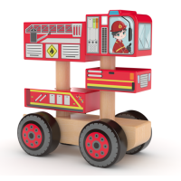 J'ADORE Hasičské auto dřevěná skládačka