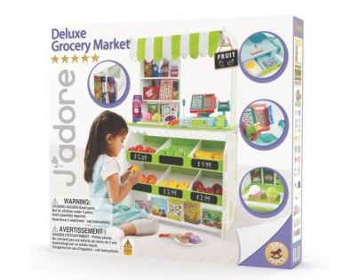 J'ADORE Hrací set obchod - potraviny dřevěný