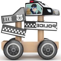 J'ADORE Policejní auto dřevěná skládačka