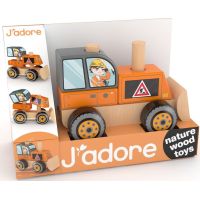 J'ADORE Stavební auto dřevěná skládačka 2
