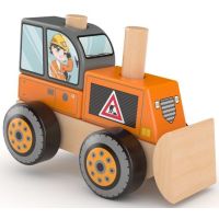 J'ADORE Stavební auto dřevěná skládačka