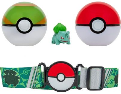 Jazwares Pokémon Clip and Go Poké Ball s páskem Ivysaur