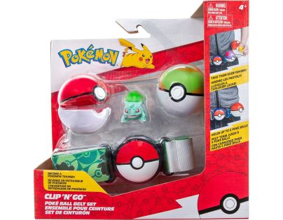 Jazwares Pokémon Clip and Go Poké Ball s páskem Ivysaur
