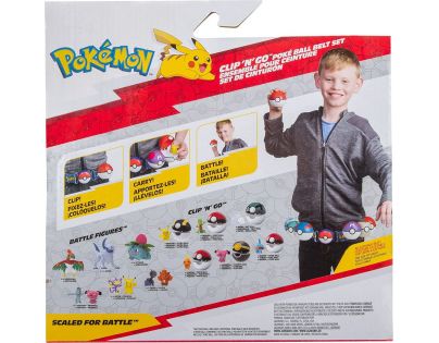 Jazwares Pokémon Clip and Go Poké Ball s páskem Ivysaur