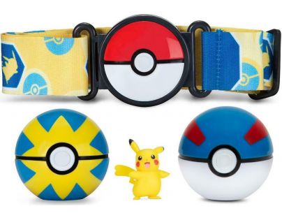 Jazwares Pokémon Clip and Go Poké Ball s páskem Pikachu