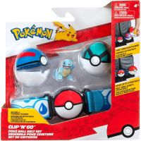 Jazwares Pokémon Clip and Go Poké Ball s páskem Squirtle 6