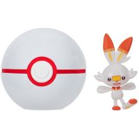 Jazwares Pokémon Clip N Go Poké Ball Scorbunny a Premier Ball