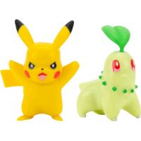 Jazwares Pokémon figurky č.7 Pikachu a Chikorita
