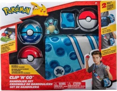 Jazwares Pokemon sada Clip and Go Bandolier W2 Squirtle Solid