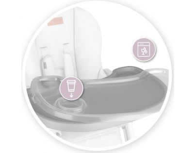 MoMi Luxuria Jídelní žídlička tmavě šedá