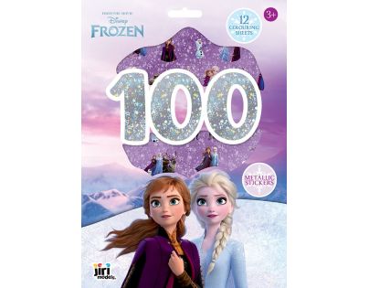 JIRI MODELS a.s. 100 metalických samolepek s omalovánkovými listy Ledové království