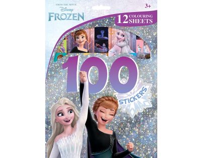 JIRI MODELS a.s. 100 samolepek s omalovánkovými listy Ledové království