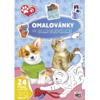 JIRI MODELS a.s. Omalovánky A4 se samolepkami Štěňátka a koťátka