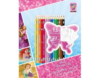 Jiri Models Disney Princess Umělecký set Omalovánky s pastelkami